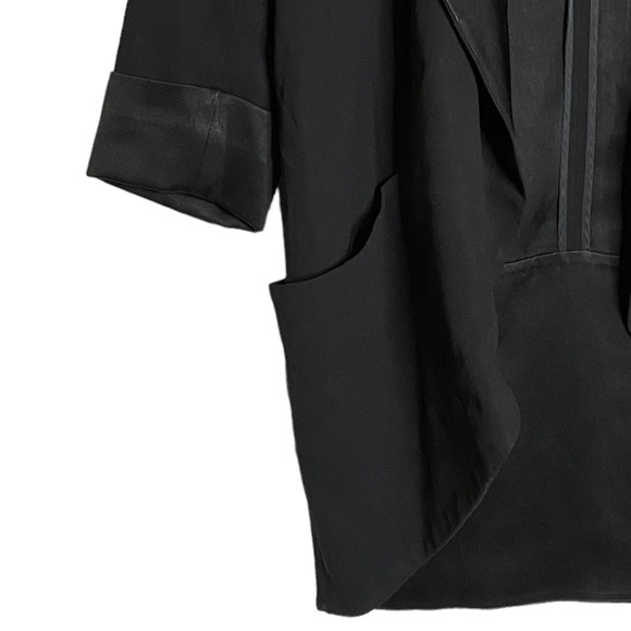 Wilfred Black Blazer Lined 3/4 Sleeves Folded Cuffs Silky Pockets Small - Picture 5 of 13